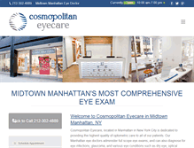 Tablet Screenshot of cosmopolitaneyecare.com